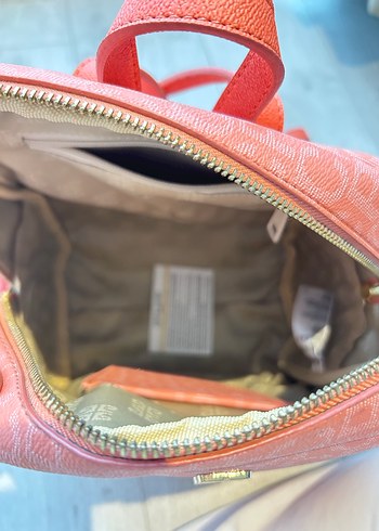 Pembe Minimalist Desenli Kadın Sırt Çantası - Görsel 9