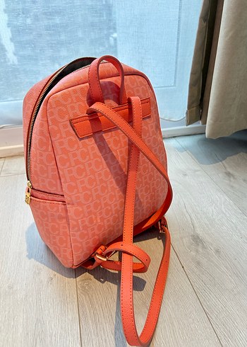 Pembe Minimalist Desenli Kadın Sırt Çantası - Görsel 7