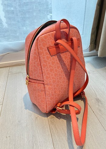 Pembe Minimalist Desenli Kadın Sırt Çantası - Görsel 14