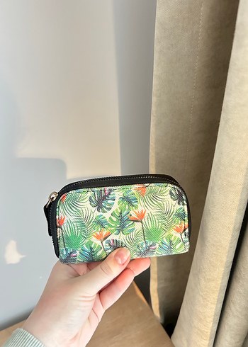 Yeşil Desenli Fermuarlı Kadın Cüzdanı - Görsel 4