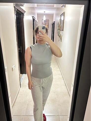 l Beden gri Renk Crop koton