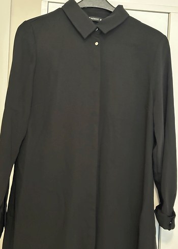 Siyah gömlek tunik - Görsel 2