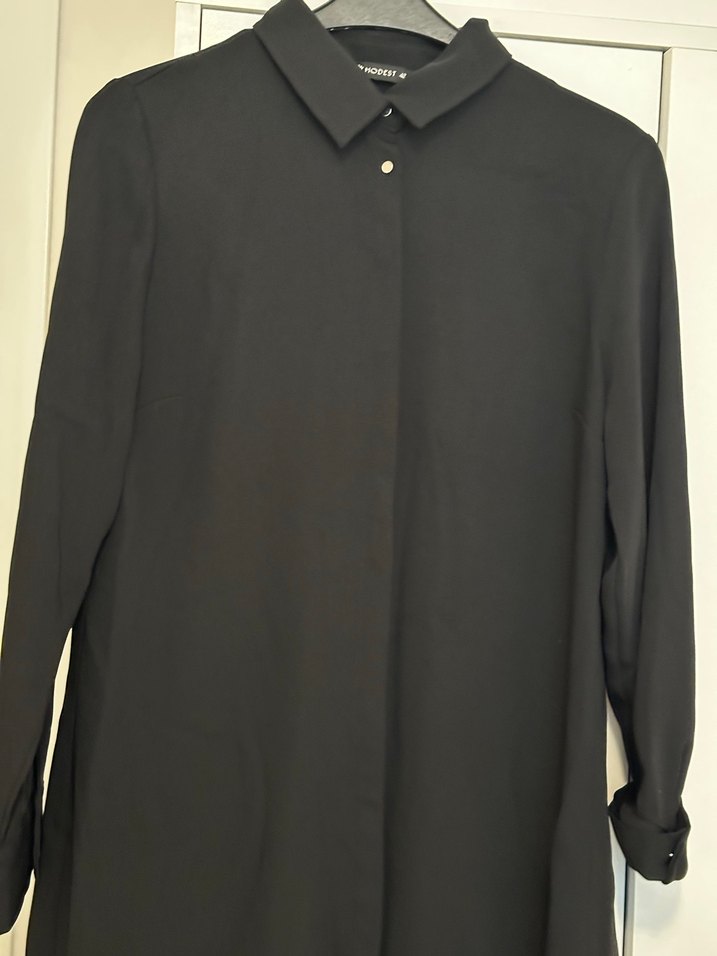 Siyah gömlek tunik - Görsel 2