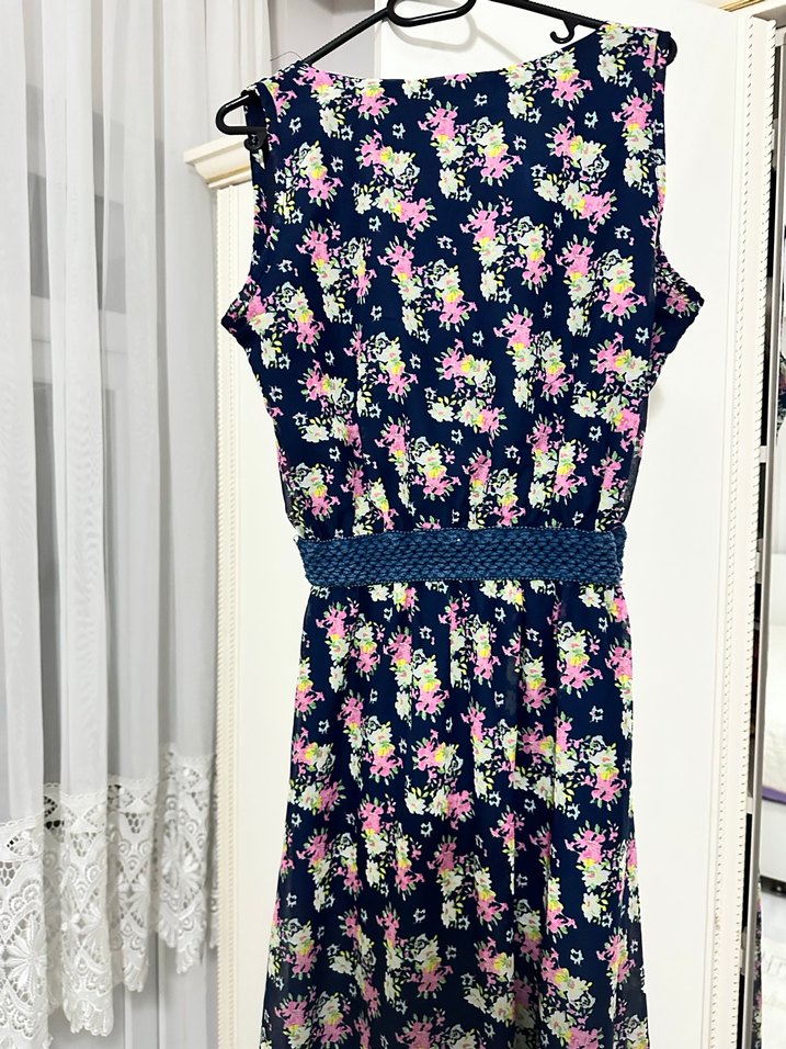 Çiçek Desenli Uzun Bohem Elbise - Görsel 4