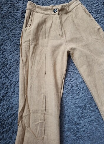Kumaş keten bilek pantolon - Görsel 3