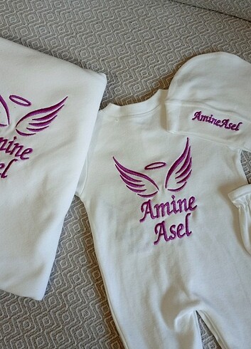Nakışlı Tulum hastane çıkış bebek giyim  - Görsel 6