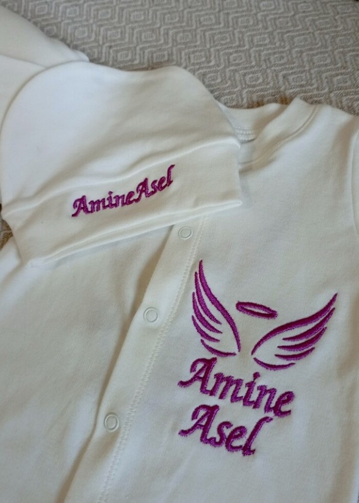 Nakışlı Tulum hastane çıkış bebek giyim  - Görsel 5