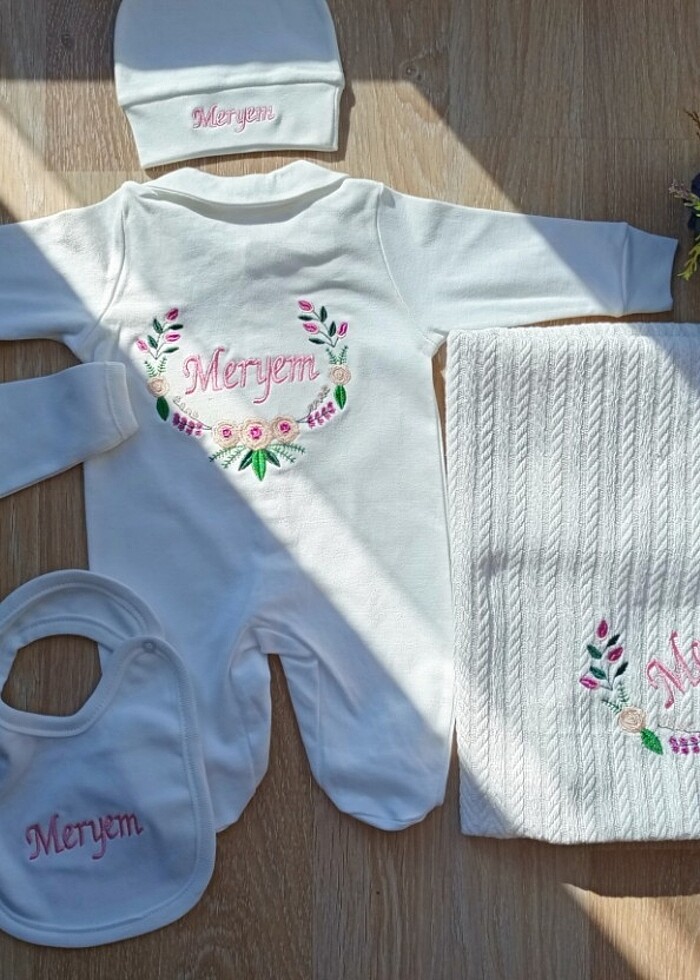 Hastane çıkışı bebek tulum takım - Görsel 4