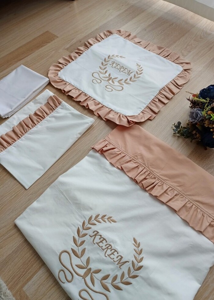 Bebek nakışlı nevresim takımı örtüsü - Görsel 3