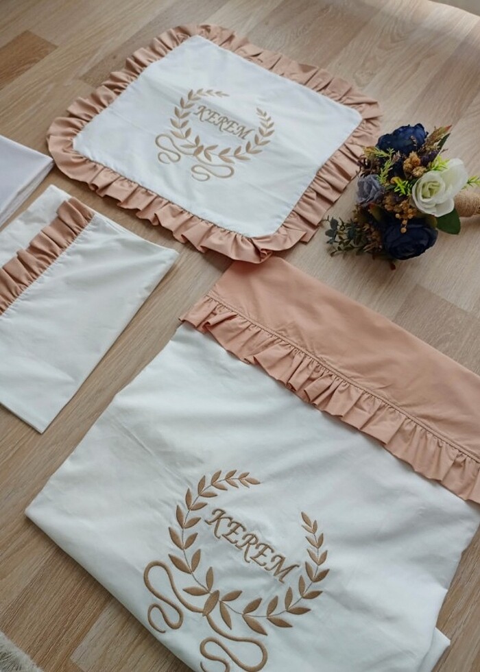 Bebek nakışlı nevresim takımı örtüsü - Görsel 5