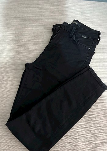 Kadın Siyah Regular Fit Denim Jean