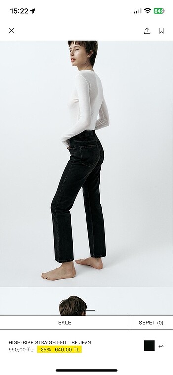 44 Beden Zara Kot Pantalon