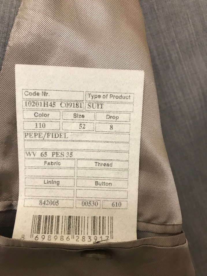 Gri Düğmeli Erkek Takım Elbise 8 drop Pierre cardin - Görsel 4