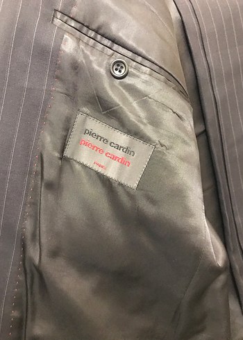 Lacivert çizgili 8 drop Pierre cardin takım elbise - Görsel 3