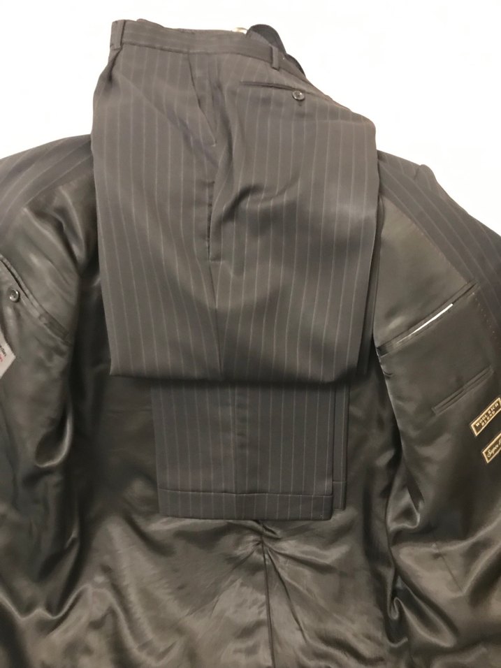 Lacivert çizgili 8 drop Pierre cardin takım elbise - Görsel 4