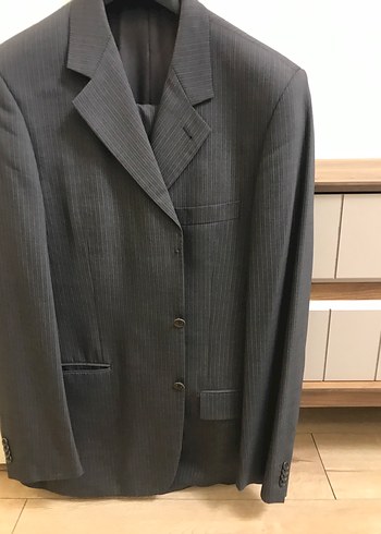 Lacivert ,çizgili 54/8 drop Pierre cardin takım elbise - Görsel 10