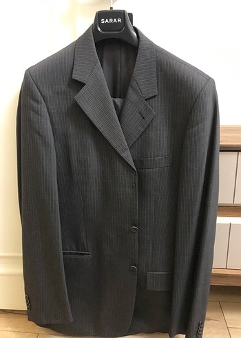 Lacivert ,çizgili 54/8 drop Pierre cardin takım elbise - Görsel 9