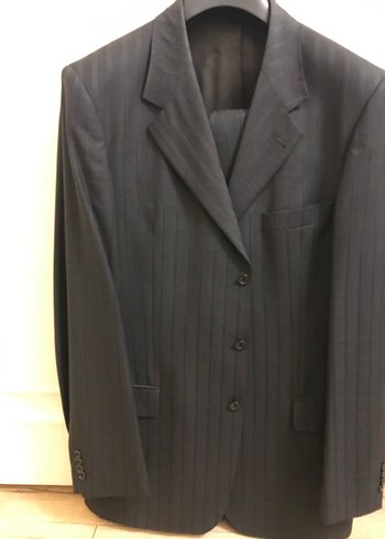 Lacivert ,çizgili 54/8 drop Pierre cardin takım elbise - Görsel 3