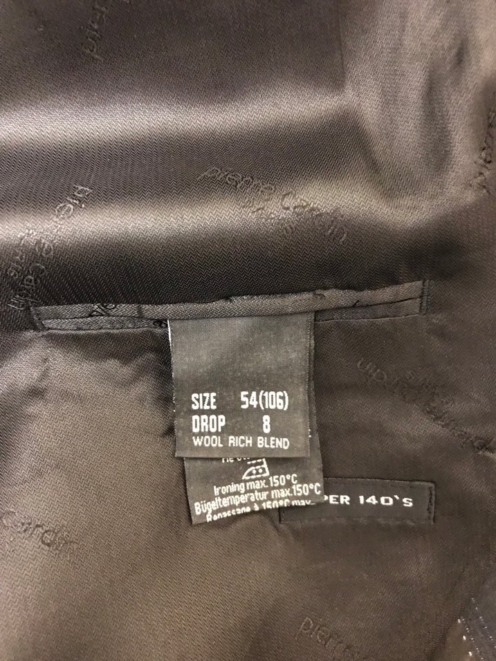 Lacivert ,çizgili 54/8 drop Pierre cardin takım elbise - Görsel 5