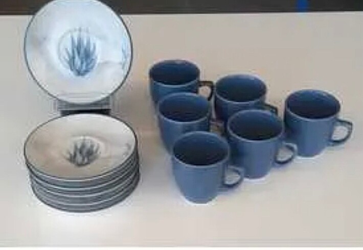 Keramika 12 parça 6 kişilik kahve fincan takımı - Görsel 4