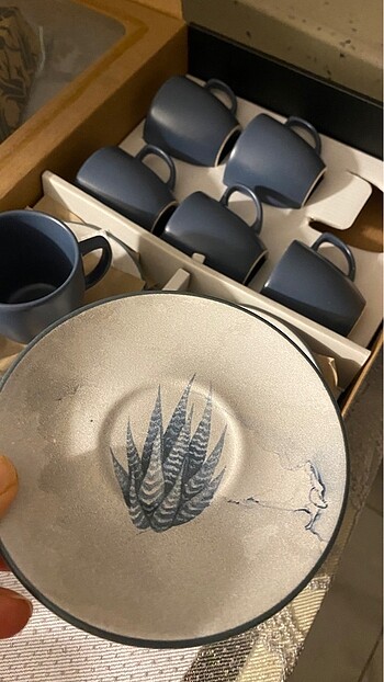 Keramika 12 parça 6 kişilik kahve fincan takımı - Görsel 2