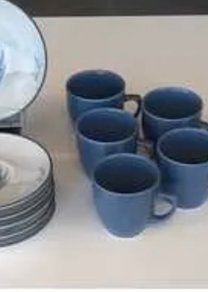 Keramika 12 parça 6 kişilik kahve fincan takımı - Görsel 4