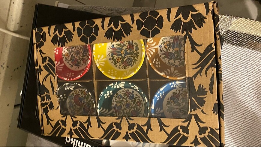 Reçellik, Sosluk, Çerezlik Çini Kase Seti 6 lı 8cm - Görsel 2