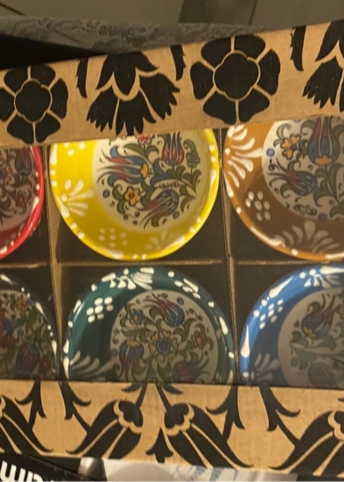 Reçellik, Sosluk, Çerezlik Çini Kase Seti 6 lı 8cm - Görsel 2