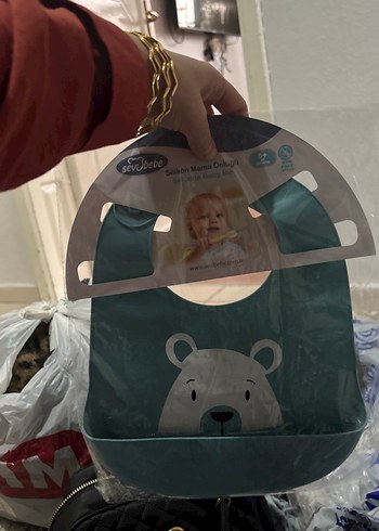 Sevi Bebe Mavi Silikon Mama Önlüğü - Görsel 2