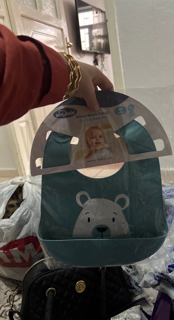 Sevi Bebe Mavi Silikon Mama Önlüğü - Görsel 2