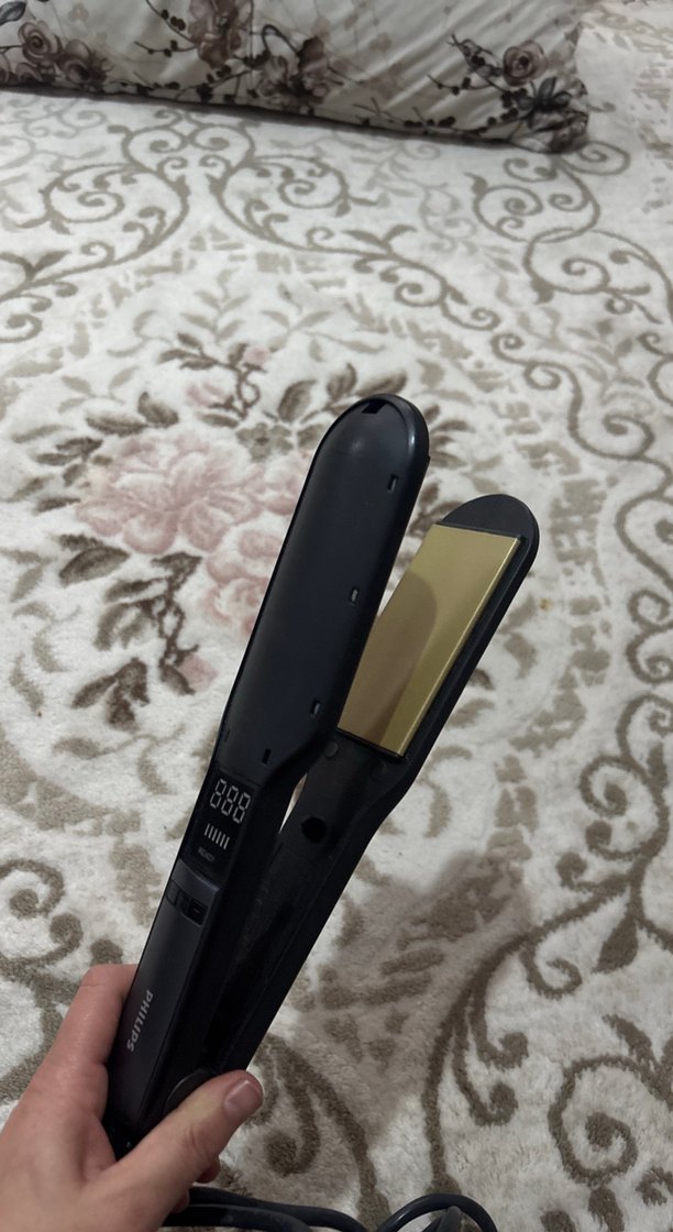 Philips Dijital Ekranlı Saç Düzleştirici Gri - Görsel 2