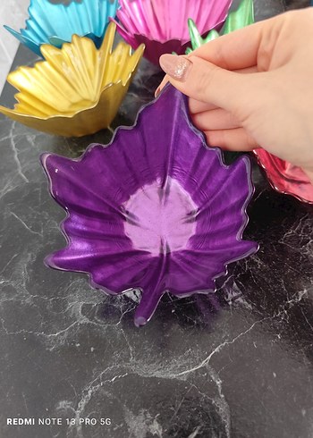 Renkli Yaprak Desenli kâse Seti - Görsel 4