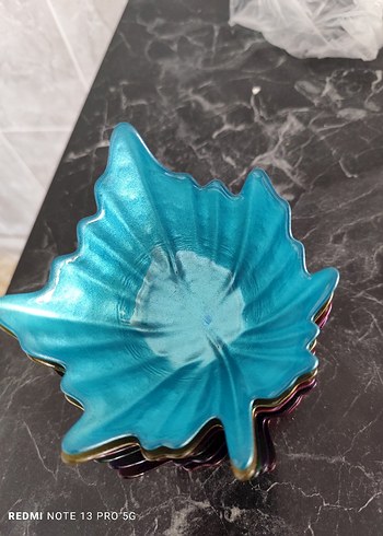 Renkli Yaprak Desenli kâse Seti - Görsel 3