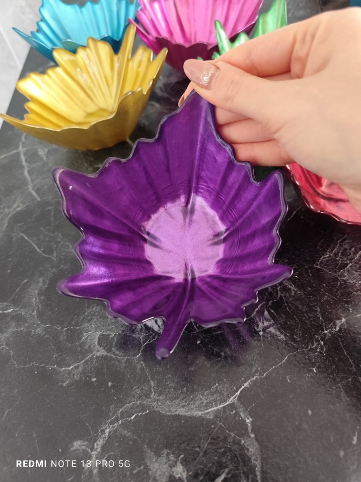 Renkli Yaprak Desenli kâse Seti - Görsel 4