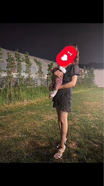 Puantiyeli Mini elbise - Görsel 8