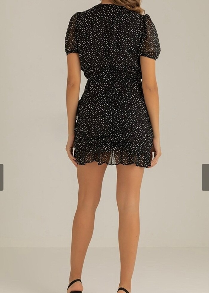 Puantiyeli Mini elbise - Görsel 2
