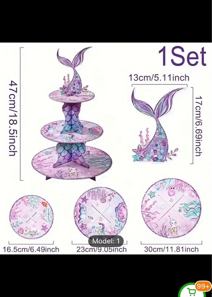 Denizkızı kek standı - Görsel 2