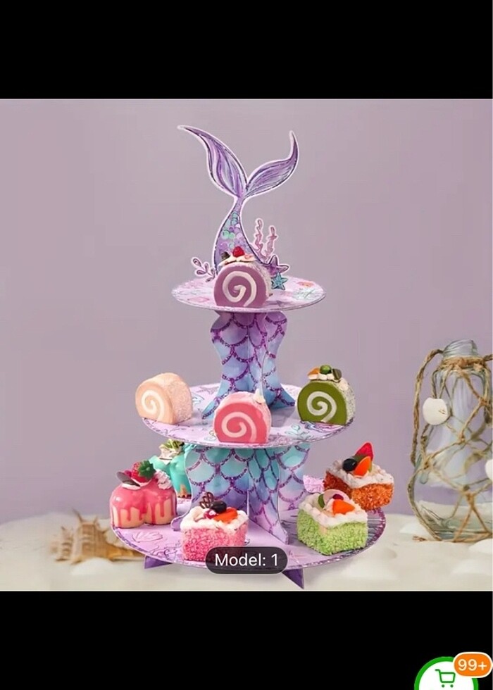 Denizkızı kek standı - Görsel 3