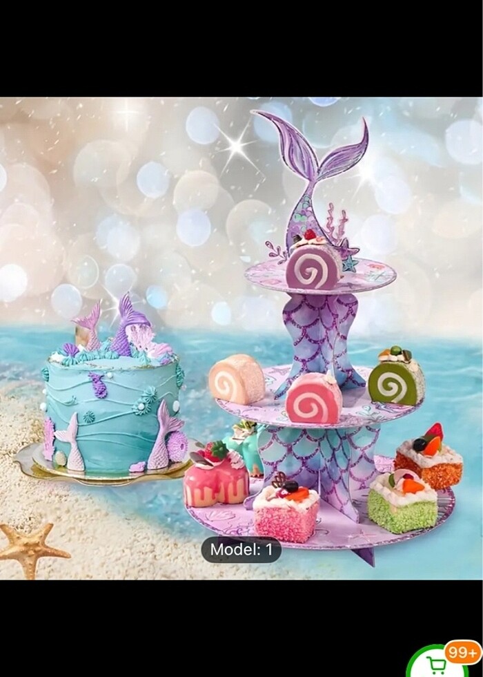 Denizkızı kek standı - Görsel 4