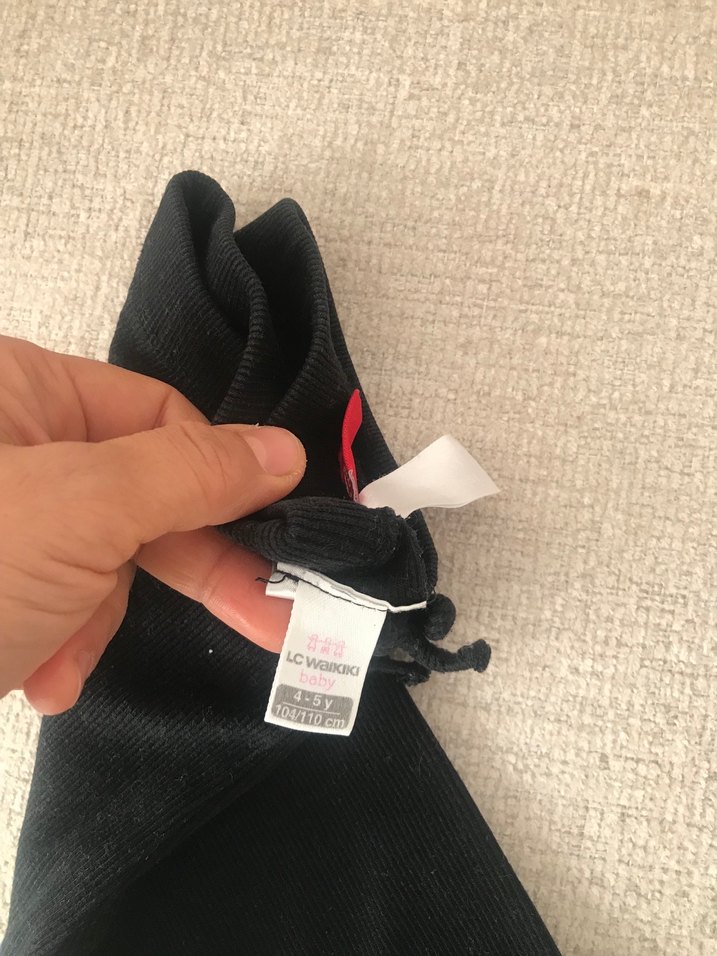 Kız Çocuk Siyah Tayt - Görsel 2