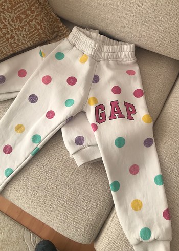 Renkli Puantiyeli Kız Çocuk Eşofman Takımı - Görsel 2