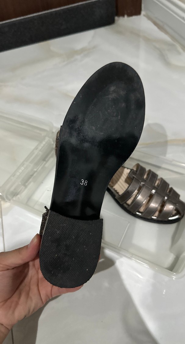 Kahverengi sandalet - Görsel 2