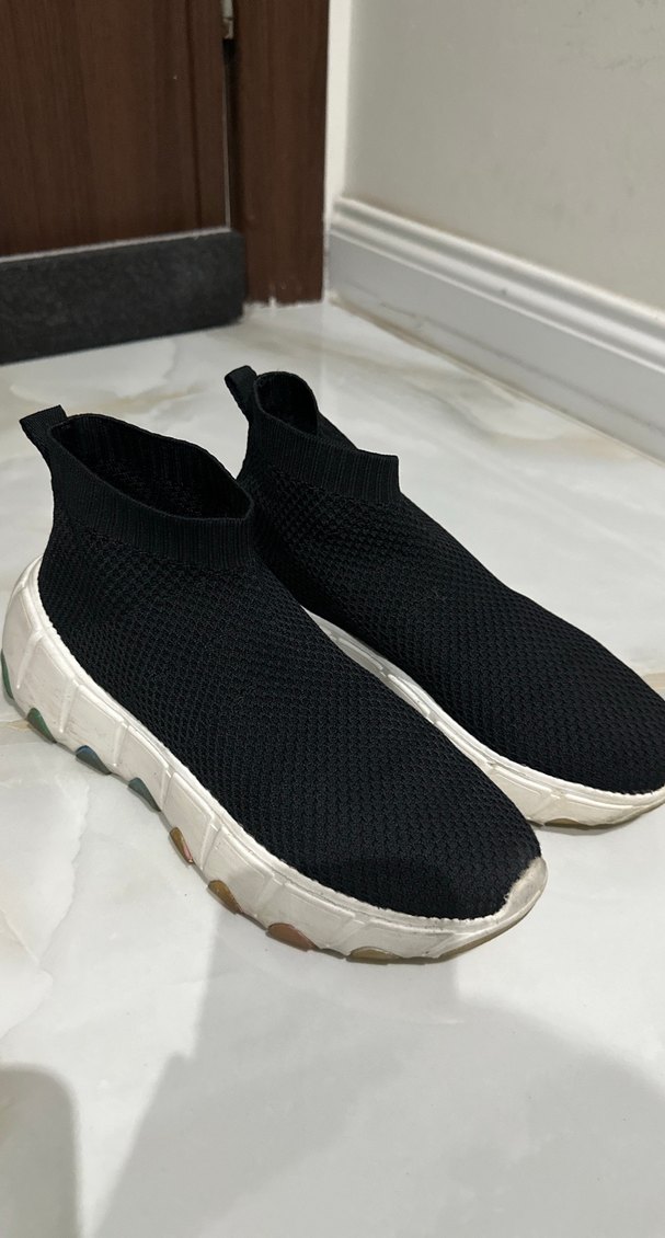 Zara Lastik Detaylı Platform Topuklu Kadın Spor Ayakkabı - Görsel 5