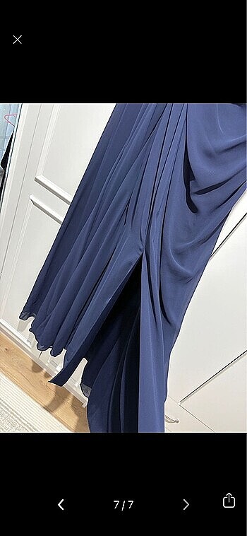Lacivert abiye - Görsel 4
