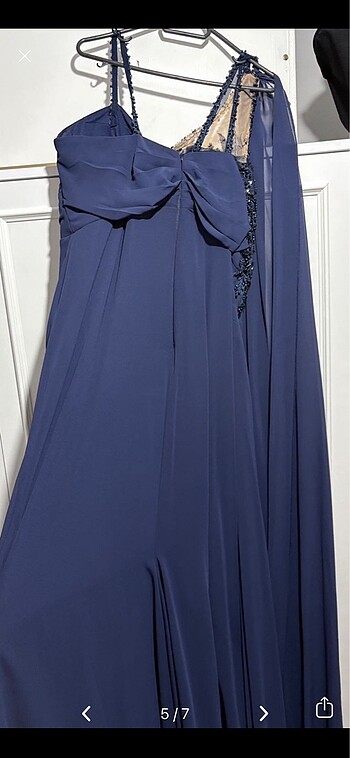 Lacivert abiye - Görsel 5