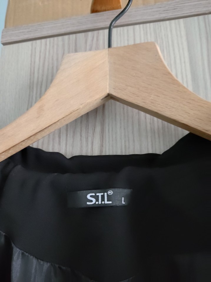 Siyah Baskılı Düğmeli Midi Hamile Ceketi - Görsel 3