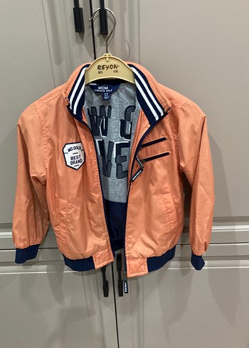 Turuncu Erkek Çocuk Fermuarlı MONT - Görsel 2