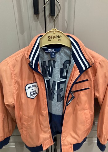 Turuncu Erkek Çocuk Fermuarlı MONT - Görsel 3