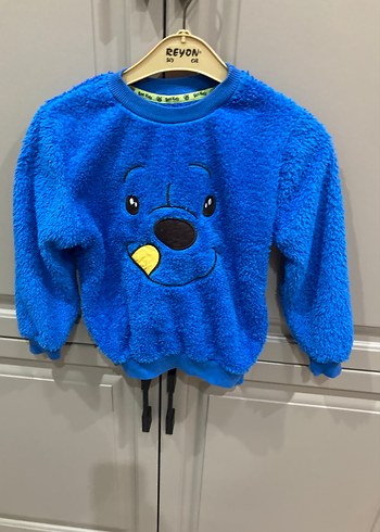 Mavi Erkek Çocuk Peluş Sweatshirt ALT TAKIM - Görsel 2