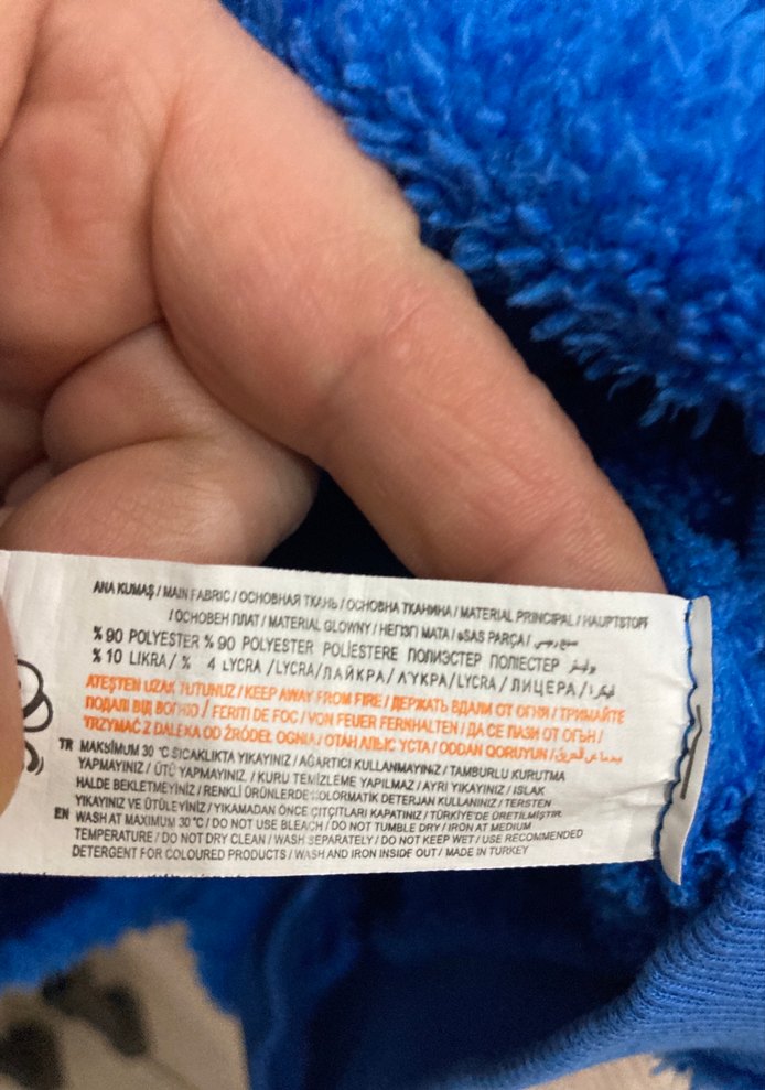 Mavi Erkek Çocuk Peluş Sweatshirt ALT TAKIM - Görsel 4